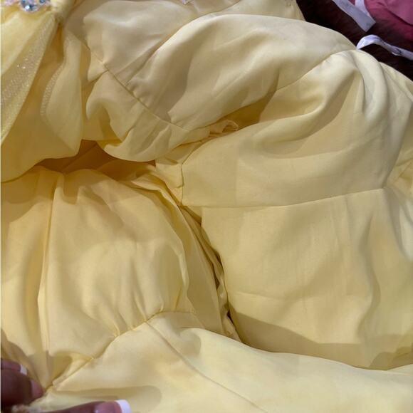 TIFFANY DESIGNS Yellow Beaded Bodice Princess Prom Pageant Ball Gown Dress Sz 6 - Picture 7 of 8